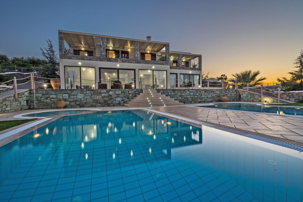 Sea Views At Villa Anemomylos With Heated Pool, Ping Pong And Tennis Agia Pelagia 외부 사진