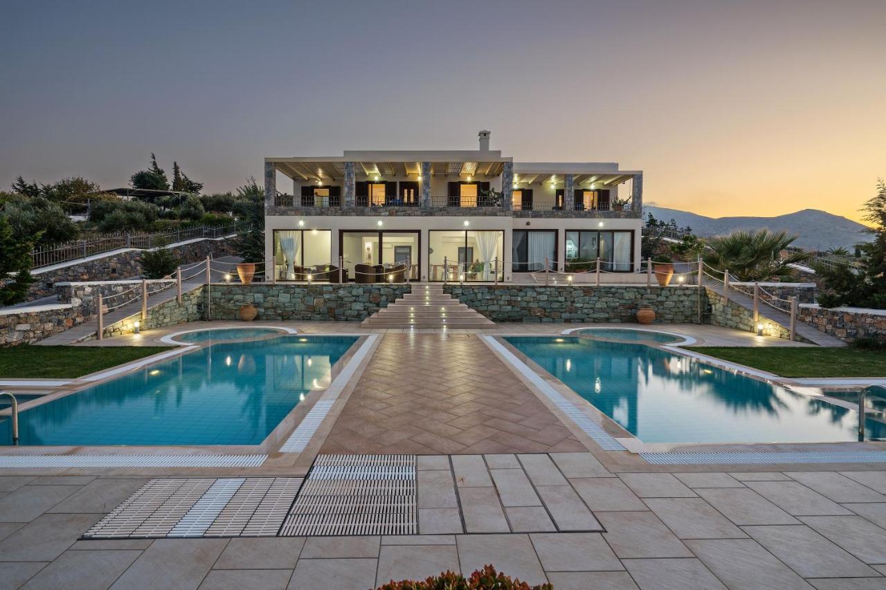 Sea Views At Villa Anemomylos With Heated Pool, Ping Pong And Tennis Agia Pelagia 외부 사진